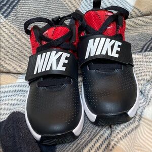 Nike Red and Black Sneakers - 2.5 Youth
